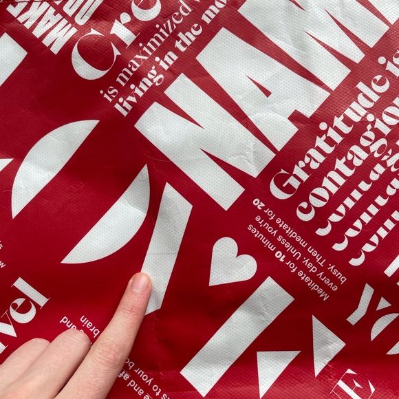 FREE Medium Lululemon Reusable Tote Bag - Red - Picture 4 of 4